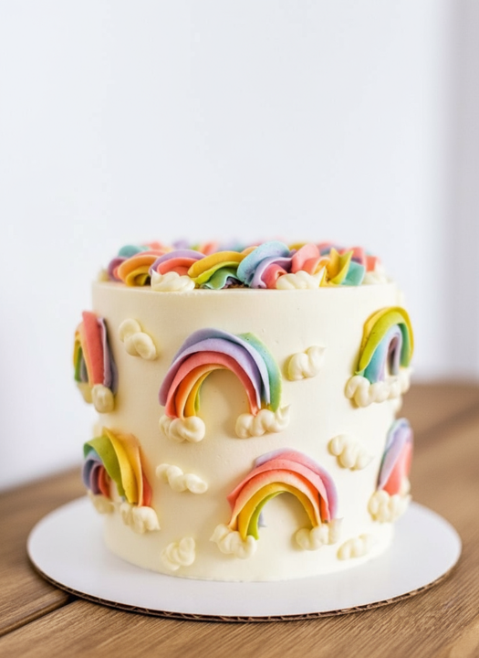 Dreamy Rainbow Clouds Cake